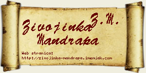 Živojinka Mandrapa vizit kartica